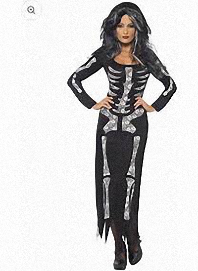 (image for) Skeleton Tube Dress with Long Sleeves